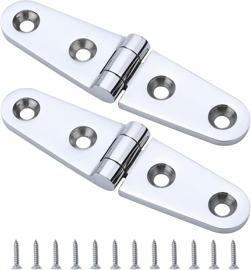 YANYUCB Boat Hatch Hinge 316 Stainless Steel Cabinet Door Casting Hinges Marine Hardware with Screw for Boat (4 inch x 1 inch)(6.3 inch x 1 inch) - Image 1